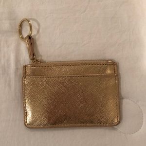 Gold lanyard wallet